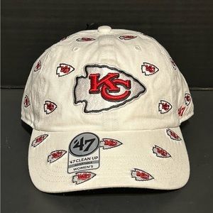 Women’s ‘47 White Kansas City Chiefs Confetti Clean Up Adjustable Hat